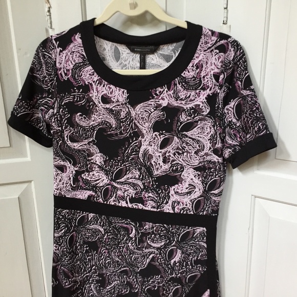BGBGMaxAzria Purple & Black Paisley Dress - Picture 3 of 15